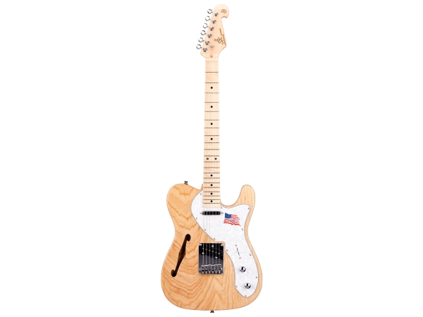 SX E-Gitarre, TL Hollow Body, Natural Finish